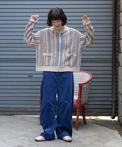 「niko and...」 ニットカーディガン LARGE チャコール レディース_画像7