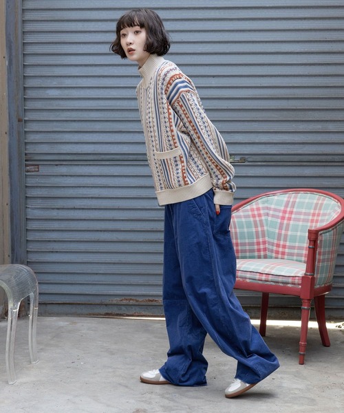 「niko and...」 ニットカーディガン LARGE チャコール レディース_画像8