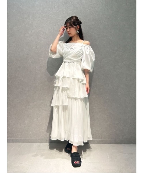 AND COUTURE（アンドクチュール） ロング スカート 夏 プリーツイレ