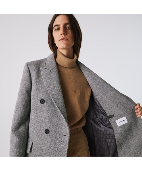 LACOSTE（ラコステ） チェスターコート 38 ネイビー レディース