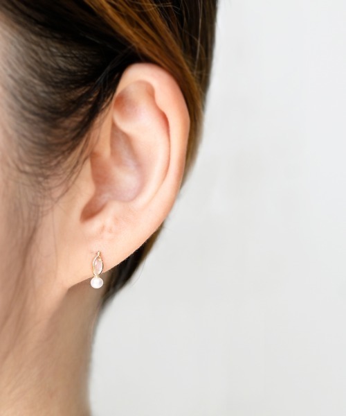 sowi ピアス K10 天然石＆パールピアス レディース : ZOZOTOWN Yahoo