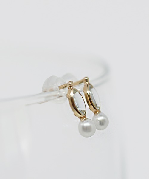 美品・sowi・K10ピアス2点 sowi ピアス K10 天然石＆パールピアス レディース : ZOZOTOWN Yahoo