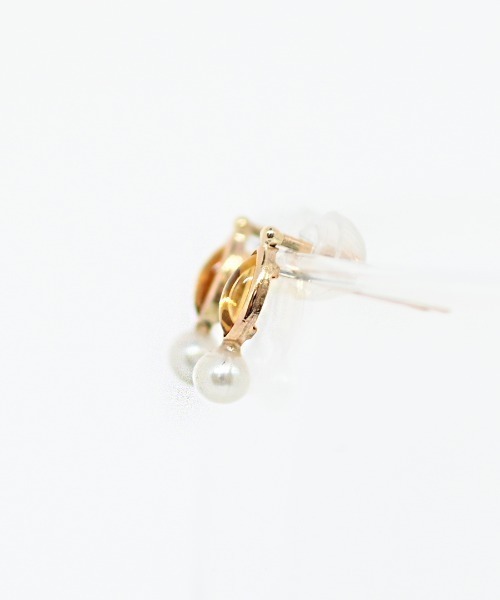 sowi ピアス K10 天然石＆パールピアス レディース : ZOZOTOWN Yahoo 