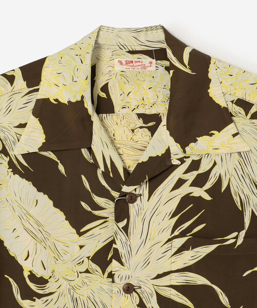 ブラウス シャツ SUN SURF | 半袖ハワイアンシャツ “ PINEAPPLE” WOMEN レディース SUN SURF ブラウス シャツ | 半袖ハワイアンシャツ “ISLAND