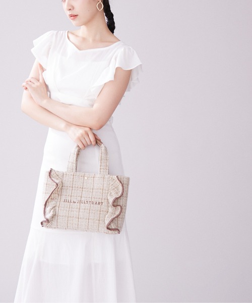 JILLSTUART フリルトート ベージュ 小 - メルカリ