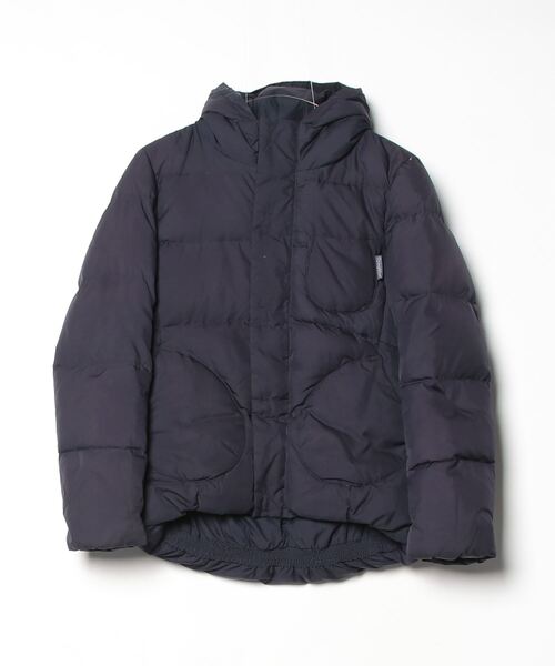 美品✨ジムフレックス　フードダウンジャケット　ネイビー　14 GYMPHLEX（ジムフレックス） ダウンジャケット 14 ネイビー レディース