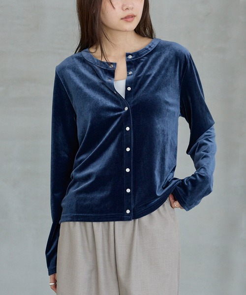 ベロア刺繍カーディガンサイズ42 ベロア刺繍カーディガンサイズ42 - メルカリ