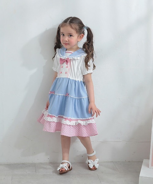 coeur a ワンピース セーラーワンピース キッズ 子供服 女の子