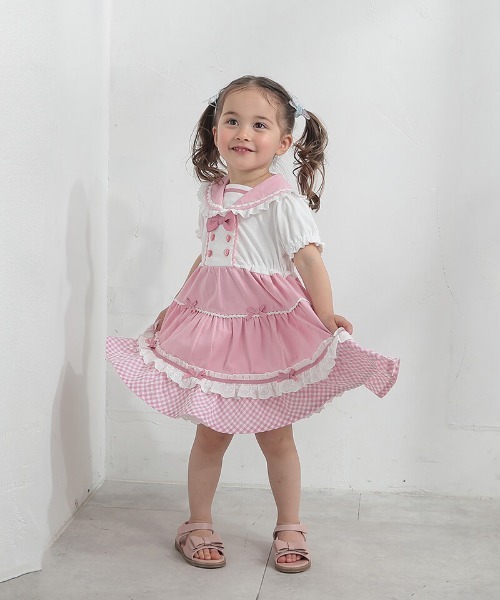 coeur a ワンピース セーラーワンピース キッズ 子供服 女の子