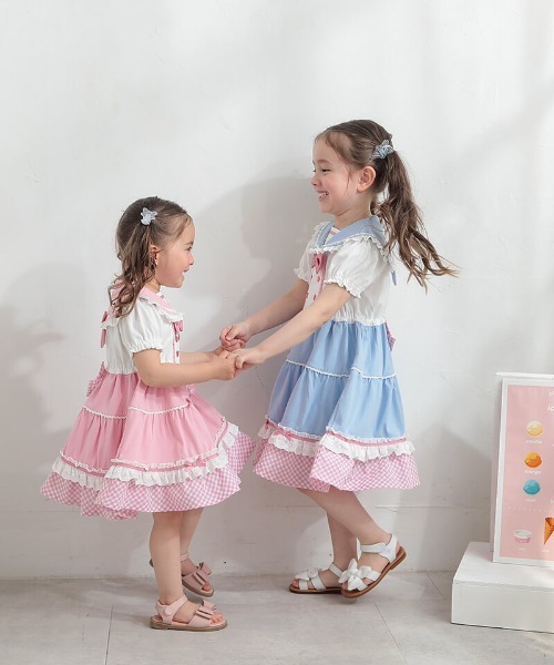 coeur a ワンピース セーラーワンピース キッズ 子供服 女の子