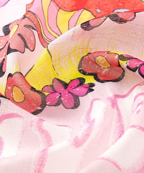 Crossi スカーフ バンダナ サイケデリック綿麻スカーフ バンダナ