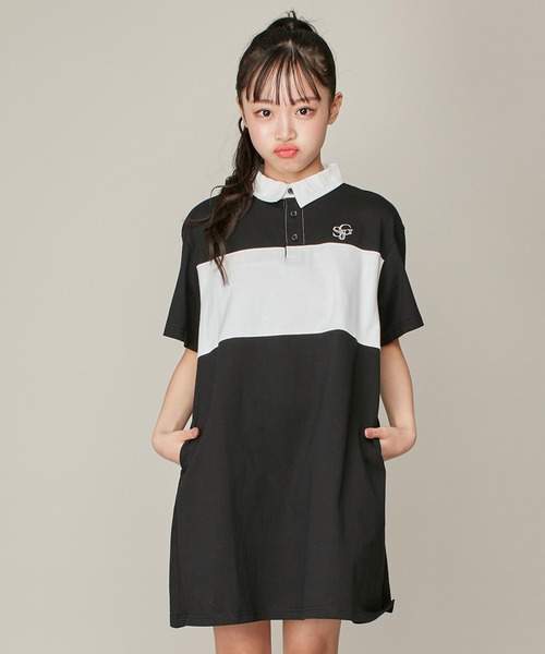 SISTER JENNI ワンピース 「コットン100％」配色ラガーシャツ風