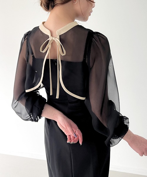 「JUNOAH」 ボレロ LARGE クリーム レディース