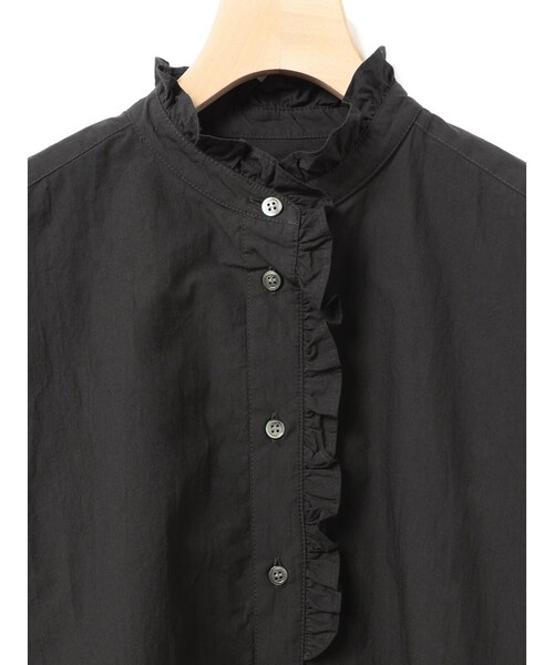 MidiUmi（ミディウミ） ブラウス シャツ フロントハーフフリルシャツ