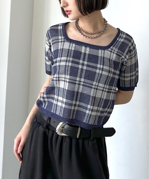 PAGEBOY（ページボーイ） ニット セーター レトロチェックニットプル