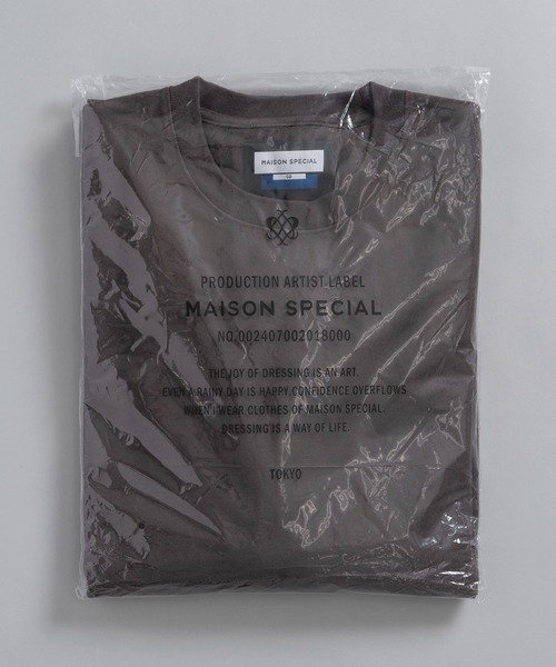 「MAISON SPECIAL」 長袖Tシャツ 1 ブラック メンズ