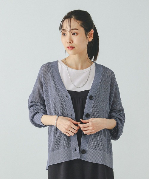 GLOBAL WORK（グローバルワーク） ニットカーディガン SHORT モカ