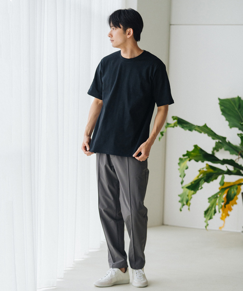 「EDIFICE」 半袖Tシャツ MEDIUM ホワイト メンズ