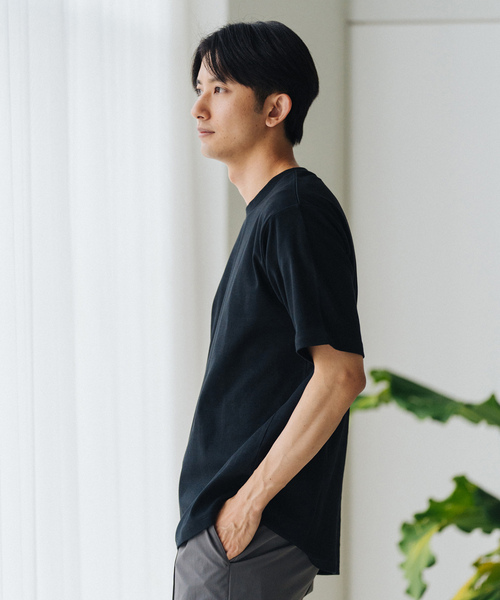 「EDIFICE」 半袖Tシャツ MEDIUM ホワイト メンズ