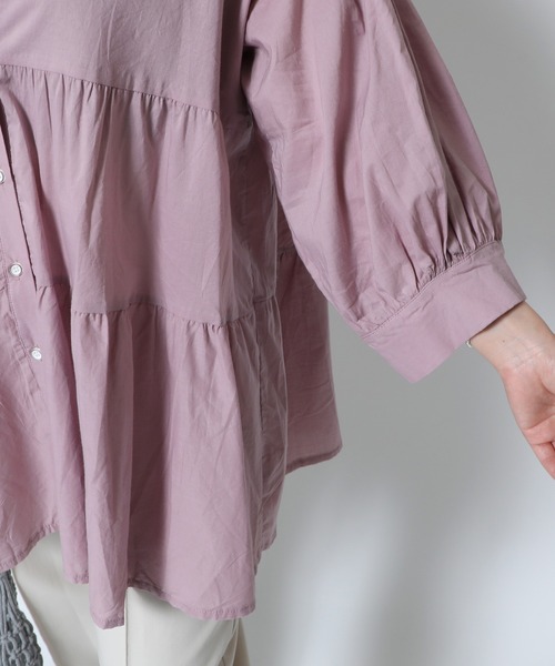 「SETUP7」 「maisonbreeze」7分袖ブラウス FREE ブラック レディース_画像4