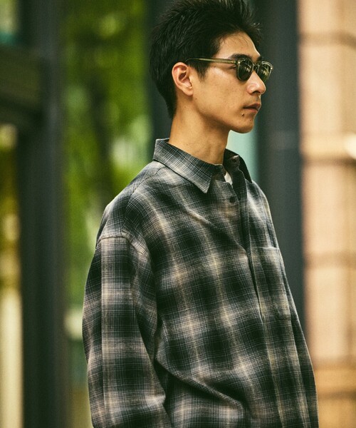 希少　vintage オンブレシャツ　シャドーチェック　ピンク柄　ネルシャツ オンブレチェックシャツ（FREAK'S STORE）のおすすめ人気商品