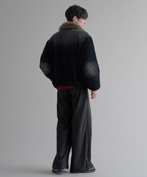 epnok ブルゾン アウター 2WAYコーデュロイ中綿ファーブルゾン メンズ