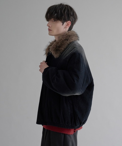 epnok ブルゾン アウター 2WAYコーデュロイ中綿ファーブルゾン メンズ