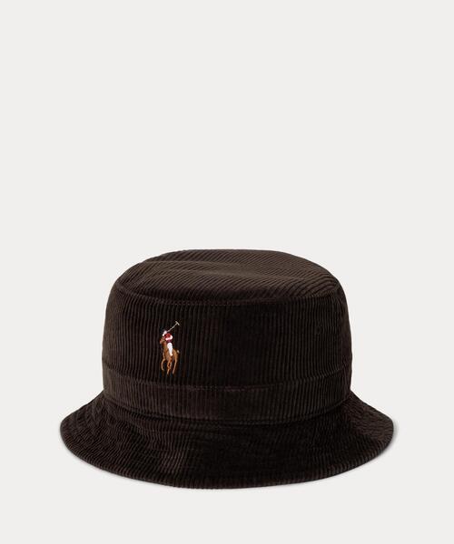 【美品】POLO RALPH LAUREN バケットハット コーデュロイ POLO RALPH LAUREN 帽子 ハット コーデュロイ バケット メンズ
