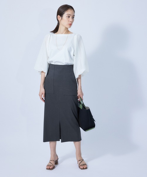 「ROPE'」 タイトスカート 40 ブルー レディース_画像4