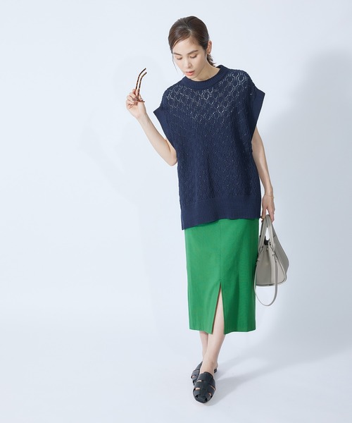 「ROPE'」 タイトスカート 40 ブルー レディース_画像5