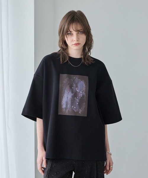 「Spielio」 半袖Tシャツ M ブラック メンズ_画像2