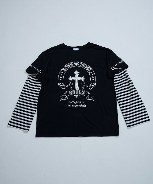 Hauls tシャツ 厨二病卍レイヤー風ロンTEE レディース : ZOZOTOWN