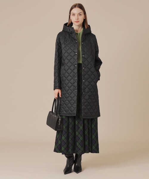コート アウター 「Tilbury hood long/ティルベリーフードロング」エアリーキルティングフーデッドコート レディースの画像