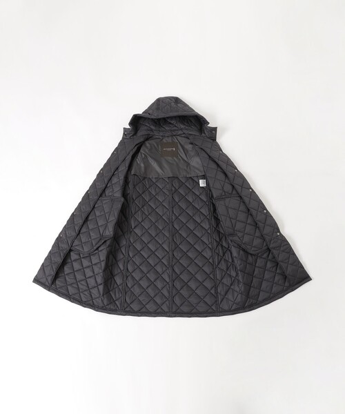 コート アウター 「Tilbury hood long/ティルベリーフードロング」エアリーキルティングフーデッドコート レディースの画像