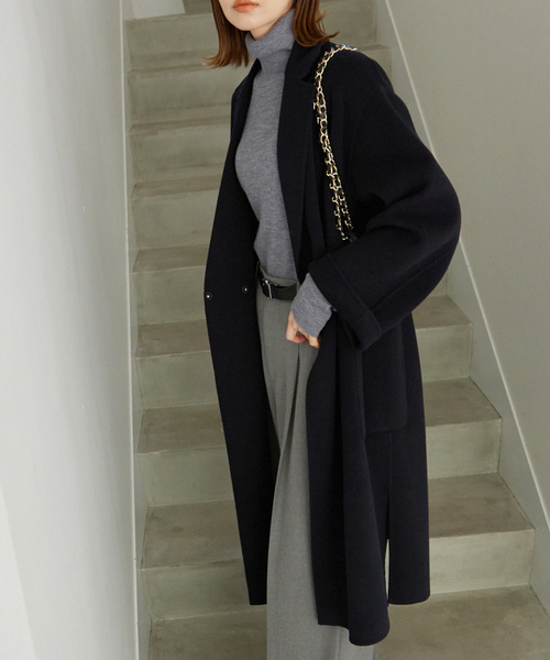 SLOBE IENA（スローブイエナ） チェスターコート FREE ネイビー