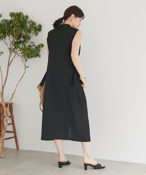 「DOUX ARCHIVES」 ノースリーブワンピース FREE カーキ レディース_画像7