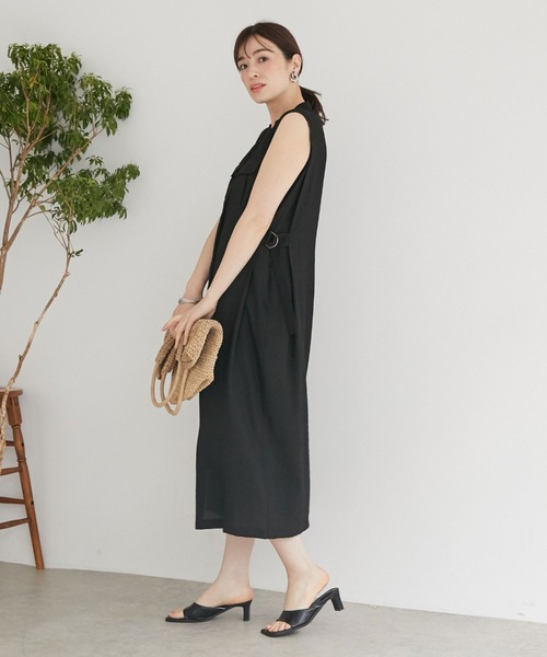 「DOUX ARCHIVES」 ノースリーブワンピース FREE カーキ レディース_画像9