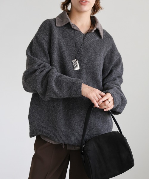 select MOCA（セレクトモカ） ニット セーター シンプルVネックニット