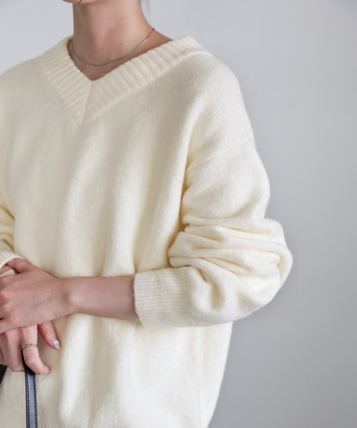 select MOCA（セレクトモカ） ニット セーター シンプルVネックニット