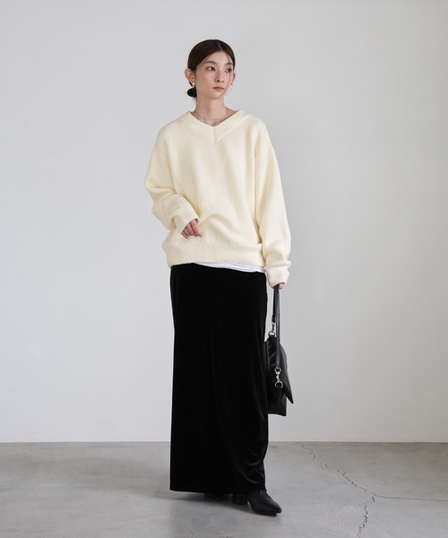 select MOCA（セレクトモカ） ニット セーター シンプルVネックニット