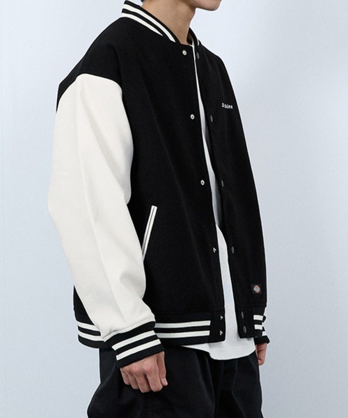 ☆DicKies スタジアムジャンパー XL ほぼ未使用 Dickies（ディッキーズ） スタジャン ロゴ刺繍切替スタジャン メンズ