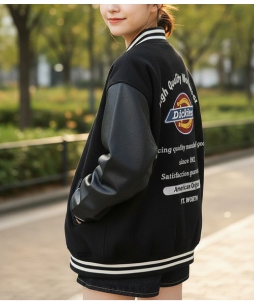 Dickies（ディッキーズ） スタジャン ロゴ刺繍切替スタジャン メンズ