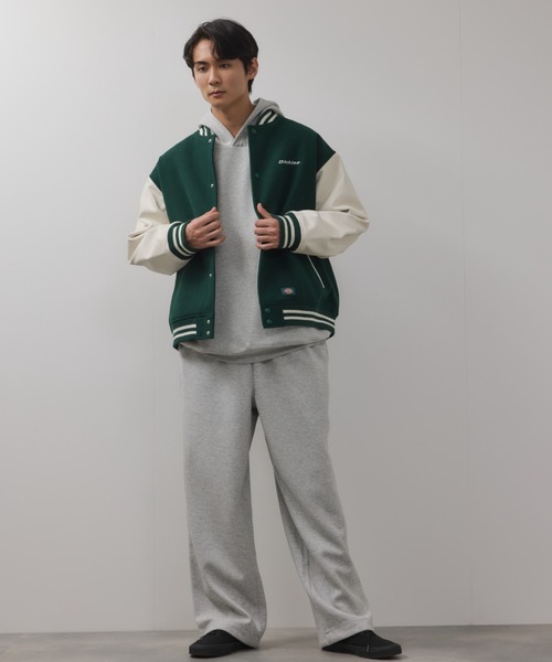 スタジャン　2枚　卸し　仕入れなどにいかがですか Dickies（ディッキーズ） スタジャン ロゴ刺繍切替スタジャン メンズ