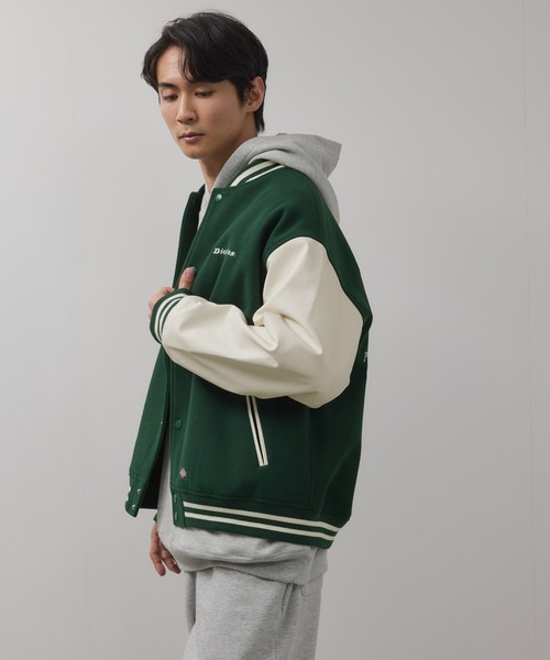 Dickies（ディッキーズ） スタジャン ロゴ刺繍切替スタジャン メンズ