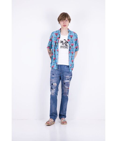 「HYSTERIC GLAMOUR」 半袖シャツ LARGE グリーン系その他 メンズの画像
