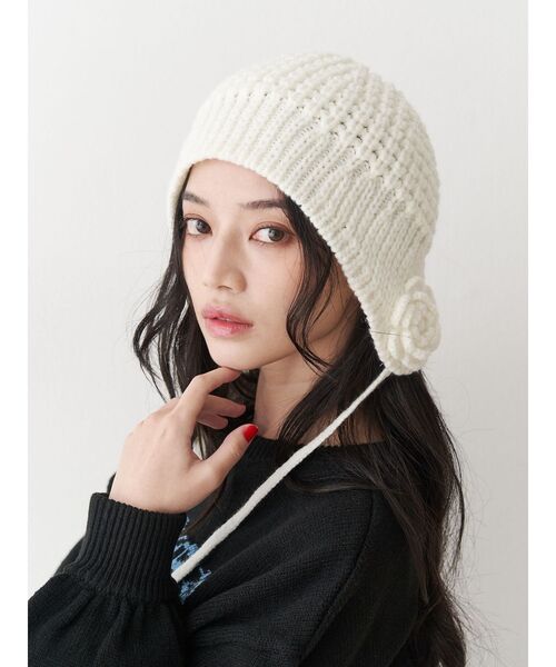jouetie（ジュエティ） ニット帽 ニットキャップ クロシェライク