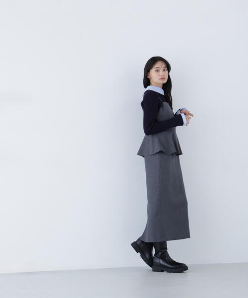 NATURAL BEAUTY BASIC ジャンパースカート ペプラムキャミ