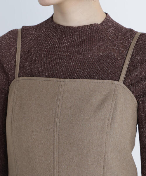 NATURAL BEAUTY BASIC ジャンパースカート ペプラムキャミジャンスカ