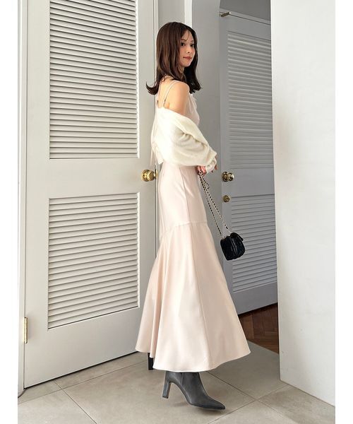 SNIDEL（スナイデル） ワンピース サテンマーメイドキャミワンピース