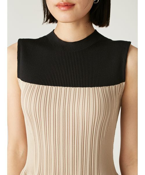 「FRAY I.D」 ノースリーブワンピース F ベージュ レディース_画像5